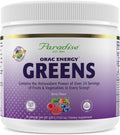 Paradise Herbs ORAC Energy Greens, Berry Superfood Powder, Over 40,000 ORAC Antioxidants, Organic Greens, Berries, Mushrooms & Probiotics, Non-GMO, Gluten-Free, 25 Servings