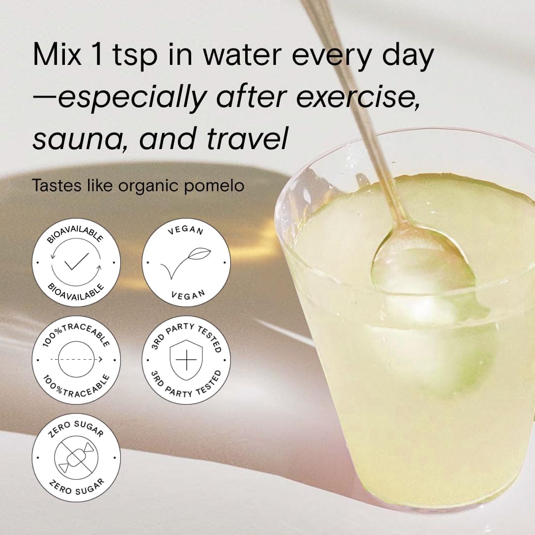 Moon Juice - Mini Dew Electrolytes Powder - Pomelo Grapefruit (30 Servings) - 2in1 Electrolytes & Minerals - Hydration Powder - Magnesium, Calcium, Potassium & Pink Salt - Sugar Free, Vegan, Non GMO