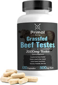 Primal Being Grassfed Beef Testes Capsules – Nutrient-Dense Beef Organ Supplement for Men, New Zealand Sourced, 120 Capsules