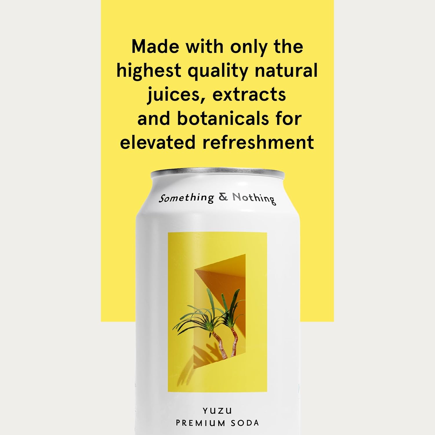 Something & Nothing Yuzu Flavoured Sparkling Water | Lightly Carbonated, Full Flavoured with Added Grape & Lemon Juice | Vegan & Low Calorie Soda | 12 Fl Oz Cans (Pack of 12)