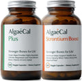 AlgaeCal - Bone Builder Pack for Bone Density Increase, Clinically Supported Plant Based Calcium Supplement & Strontium, Vitamins K2 (100mg), D3 (1600 IU), Magnesium & 16 Essential nutrients