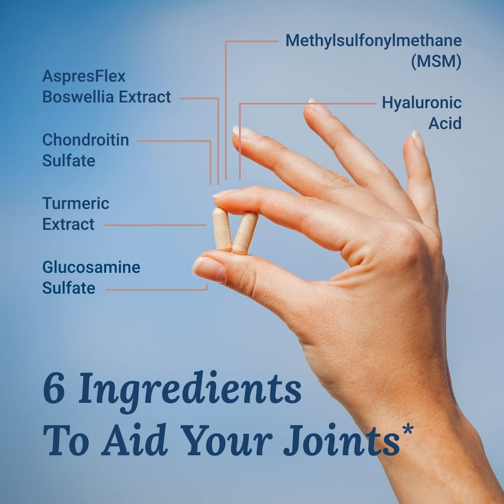 MoveWell by LiveConscious Glucosamine Chondroitin with MSM, Hyaluronic Acid, and More | Joint Health Supplement (2-Pack)