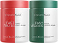Codeage Instantfood Easy Veggies + Fast Fruits Vitamins Bundle, 30+ Daily Vegetables & Fruits Powders, Whole Food Green, Multivitamin, Fibers, Vegan Superfood Minerals Supplement - 180 Capsules