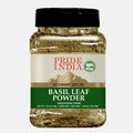 Pride of India Basil Powder | Dried Basil Leaves | Gourmet Culinary Basil Spice | Aromatic Dry Basil for Pesto/Stews/Curries | No Additives & Easy to Store | Medium Dual Sifter Jar - 7 oz