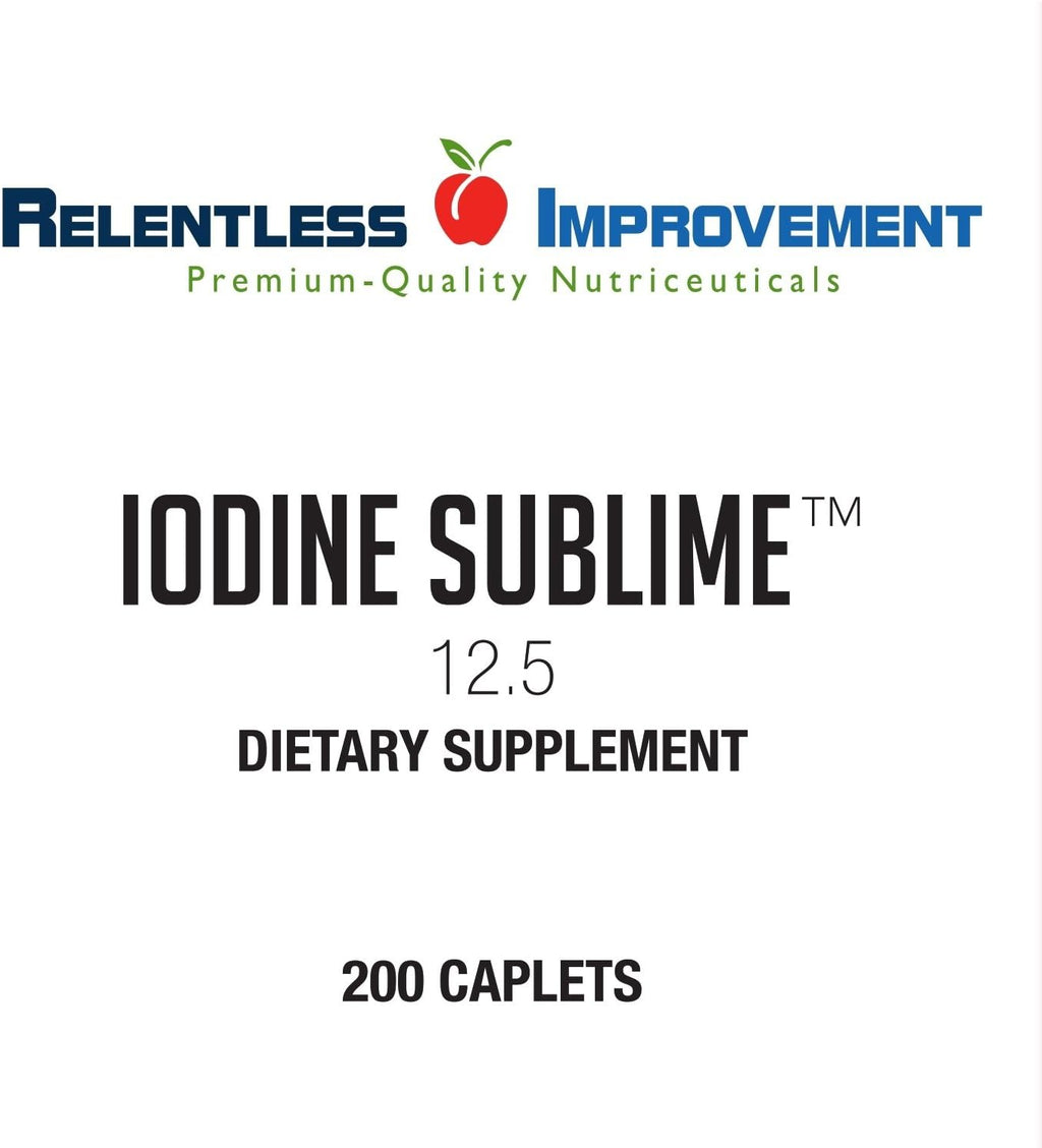 Iodine Sublime® 12.5mg 200 Caplets with Potassium Iodide