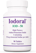 Optimox Iodoral 50 mg Supplement - Potassium Iodide Tablets, High Potency Iodine Tablets, Iodine Supplements for Thyroid Support, Daily Vitamins and Minerals, Lugol's Iodine Solution - 90 Count