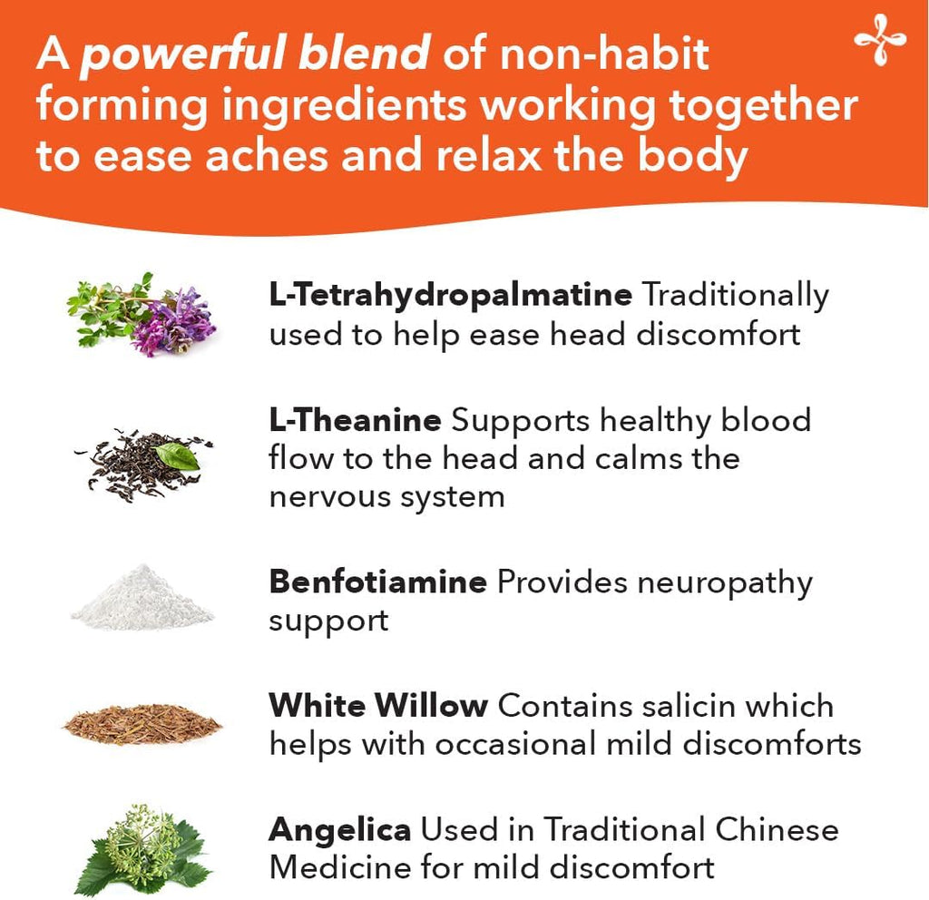 LifeSeasons Relieve-R - Eases Daytime Aches & Discomfort - Relaxes Muscles - Calms The Nervous System - Reduces Inflammation & Irritation - Non Habit Forming - 46 Capsules