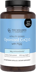 The Wellness Company Optimized CoQ10 + PQQ | Cellular Defense, Heart Health & Mitochonrial Support | 30ct (1 Month Supply)