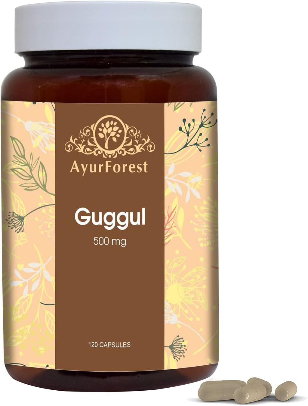 Guggul Vegie Capsule with Arjuna Extract 120 Count 1000 mg
