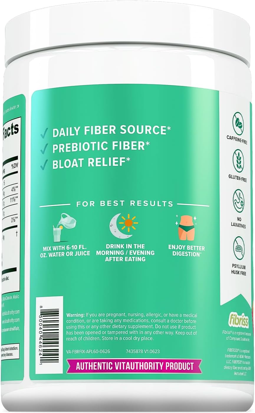 Fiber Supplement Colon Cleanse Prebiotic Powder Detox | Colon Cleanse Detox for Women | Digestive Health Regularity Satiety & Bloating Relief for Women Gut Cleanser & Powder Apple Flavored 60 Servings