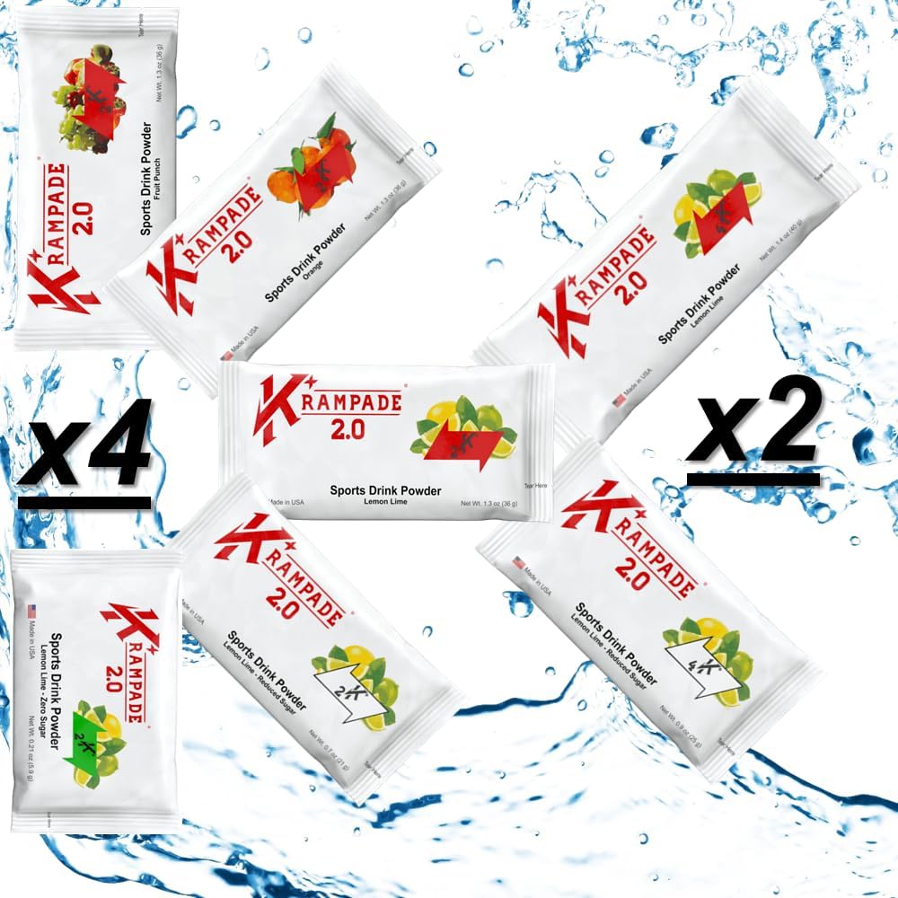 Potassium Magnesium Supplement Electrolytes Powder - 50 mg Mag + 2000 mg K, >2X More Than Coconut Water | Cramp Relief | Hydration Packets