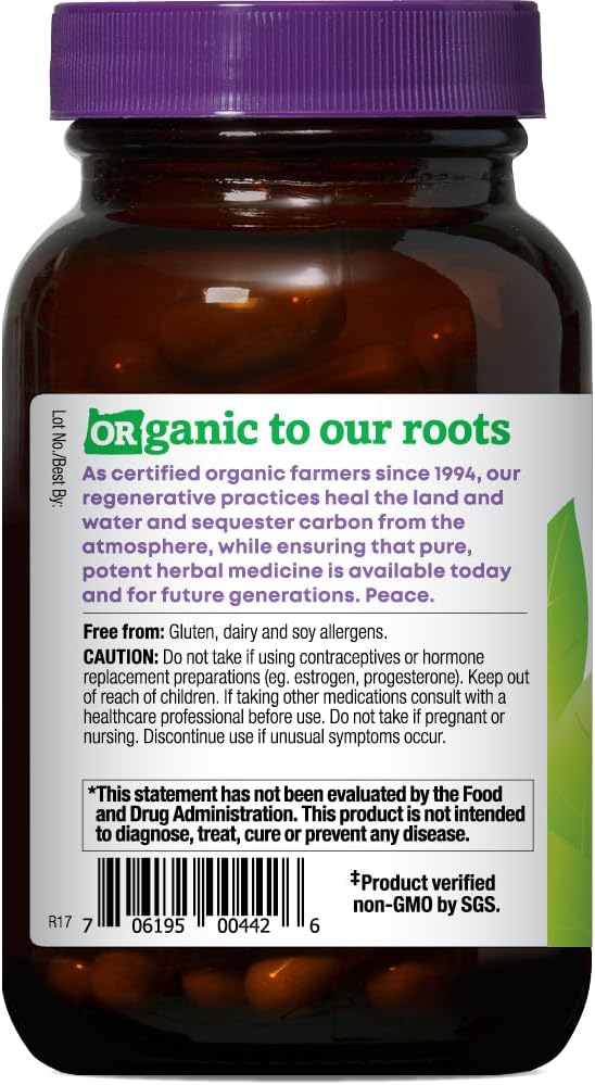Oregon's Wild Harvest Non-GMO Chaste Tree Capsules,Organic Herbal Supplements, 90 Count