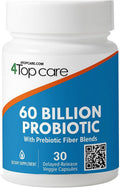 Probiotics 60 Billion CFU - 10 Strains + Organic Prebiotics - Immune, Digestive & Gut Health - Supports Occasional Constipation, Diarrhea, Gas & Bloating - for Women & Men (30 Count)