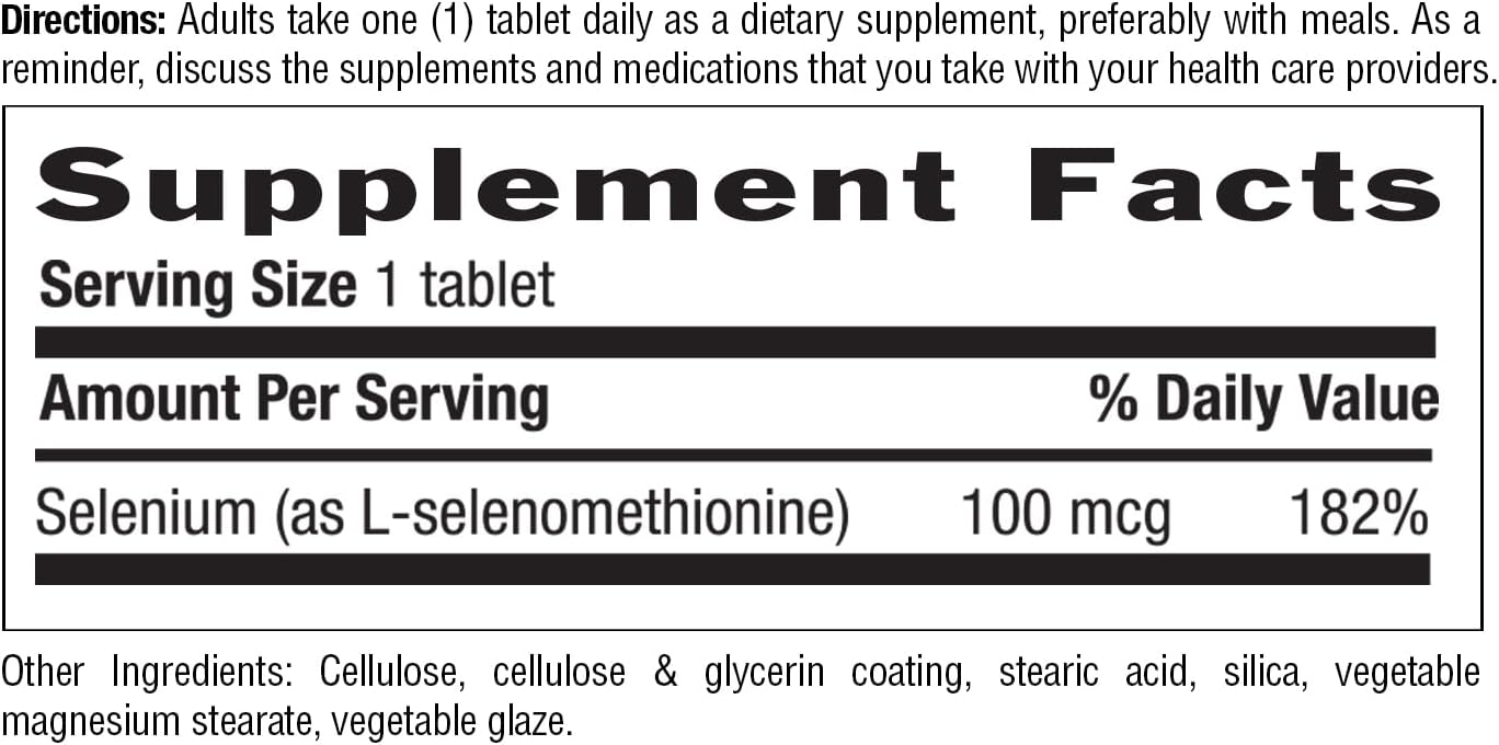 Country Life Selenium, Yeast Free, Supports Immune Health, 100 mcg, 180 Tablets, Gluten Free, Vegan, Halal