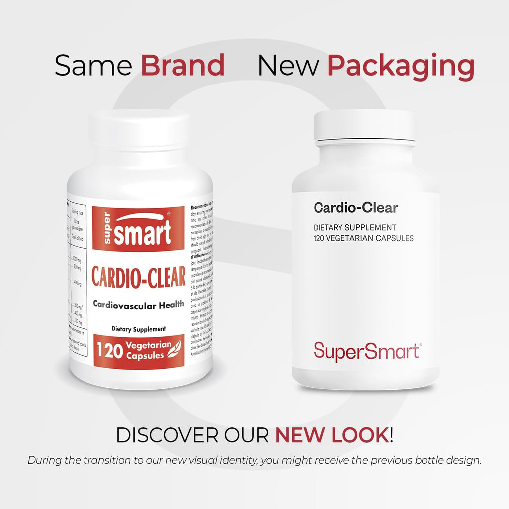 Supersmart - Cardio Clear (Garlic EDTA Supplement) - with Malic Acid, Calcium Disodium EDTA, Magnesium, Bromelain | Non-GMO & Gluten Free - 120 Vegetarian Capsules