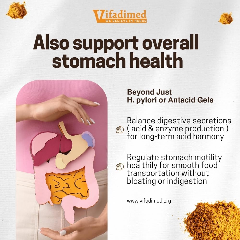 Stomach Plus, Stomach Lining Support, Acid Digestive Balance, with Galangal, Dong Quai, Cinnamon & Magnolia-4 Bottles