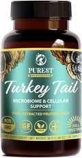 Turkey Tail Mushroom Extract Tablets - 30g Monthly Supply - Dual-Extraction Fruiting Body - 35%+ Beta-glucans + Active Compounds - Hardwood Log Grown - No Fillers or Additives