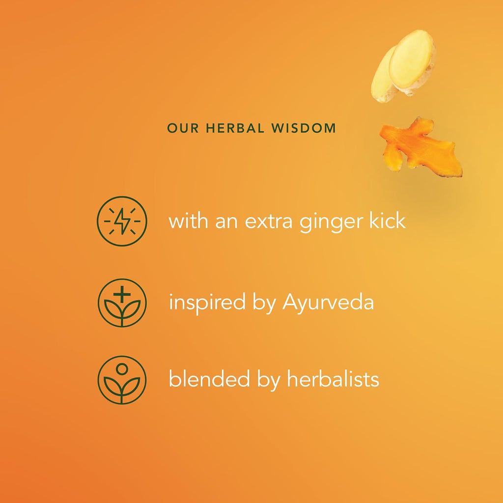 Pukka Three Ginger Organic Herbal Tea, Digestion-Aiding Infusion With Ginger, Turmeric, and Galangal, Tea Gift Set Ideal After Meals, Caffeine Free, 80 Total Bags (20ct - Pack of 4)