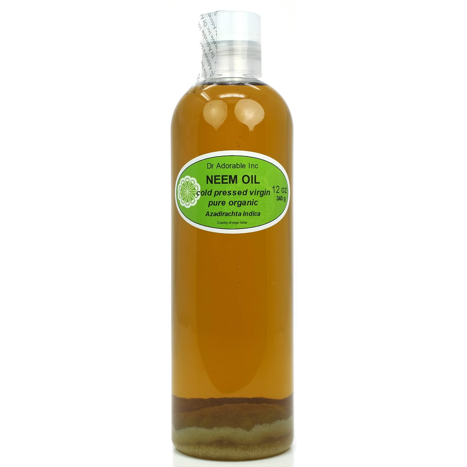 Dr Adorable - 12 oz - Neem Oil - Unrefined 100% Pure Natural Organic Cold Pressed