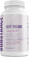SUBSTANCE. Nature’s Deep Dreams Soothing Sleep Aid – Melatonin, L-Glycine, L-Tryptophan, Valerian Root & Jujube Extract – Natural Sleep Support Supplement for Restful Sleep – 90 Capsules
