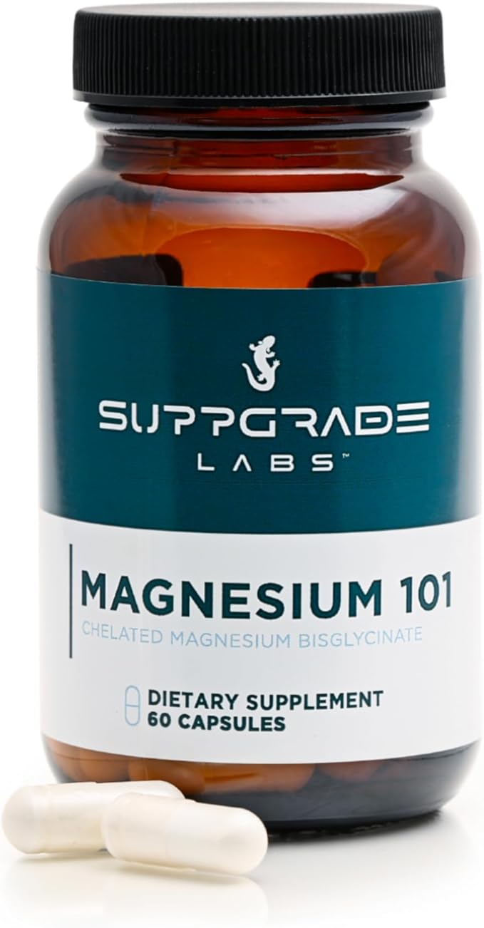 Magnesium 101 by Dave Asprey | Daily Support for Sleep, Metabolism, Relaxation, & Heart Health | 300 mg Chelated Magnesium Bisglycinate | High Absorption Magnesium | 30 Day Supply