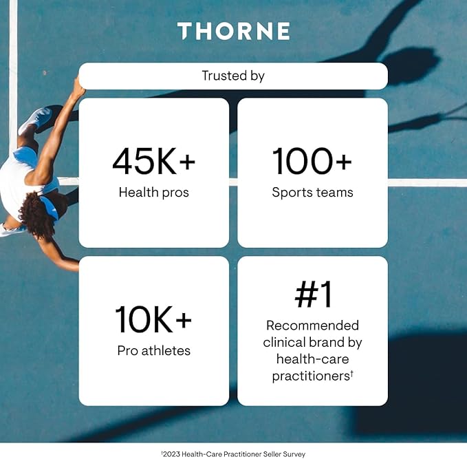 THORNE - Thyroid Health Complex (Formerly Thyrocsin) - Thyroid Cofactors for Thyroid Function Support* - Vitamins B12, C & E, Ashwagandha, Iodine, Zinc, Selenium, Copper & L-Tyrosine - 60 Servings