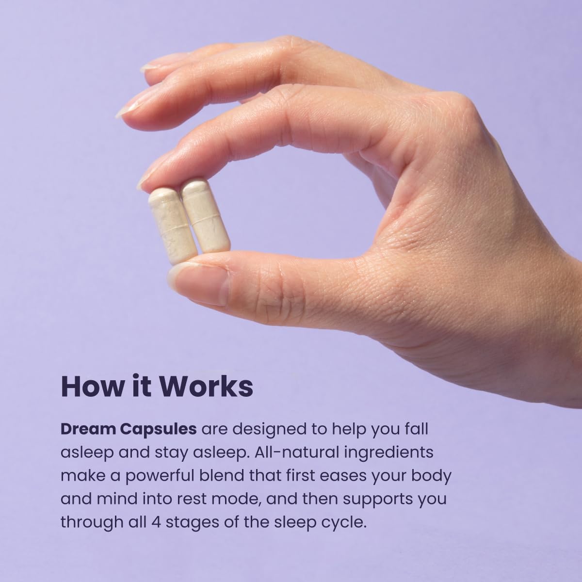 Beam Dream Sleep Capsules, L-Theanine, Apigenin, Reishi and Magnesium, Third Party Tested Natural Sleep Aid & Sleep Supplement for Deep Sleep, Relaxation and Recovery, Sleep Support, 30 Servings