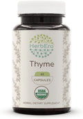 Thyme USDA Organic 60 Capsules | Natural Herbal Supplement | Certified Organic Vegetarian Capsules and Organic Thyme (Thymus Vulgaris) Dried Leaf (60 Capsules)