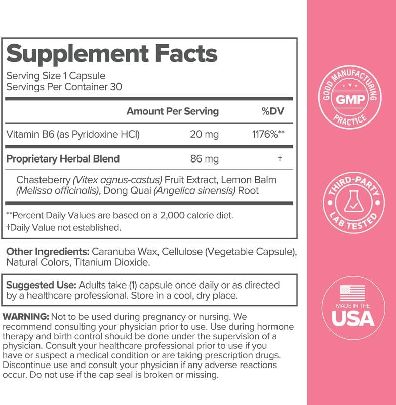 O Positiv FLO PMS Vitamins for Women, 30 Servings (Pack of 2) - Proactive PMS Relief - Targets Hormonal Breakouts, Bloating, Cramps, & Mood Swings with Chasteberry, Vitamin B6, & Lemon Balm