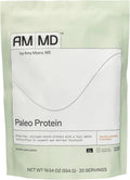 Amy Myers MD Paleo Protein Powder - with Collagen Peptides for Gut Health - Supports Hair, Skin & Nails - Non-GMO, Gluten-Free, Non-Dairy & More - Salted Caramel - 19.54 oz (20 Servings)