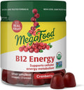 MegaFood Vitamin B12 Energy Gummies - Vegan - With Methyl B12 Vitamins to Support Cellular Energy Production - Cranberry - Daily Vitamin B12 Supplement - USDA Organic - 70 Gummies, 35 Servings