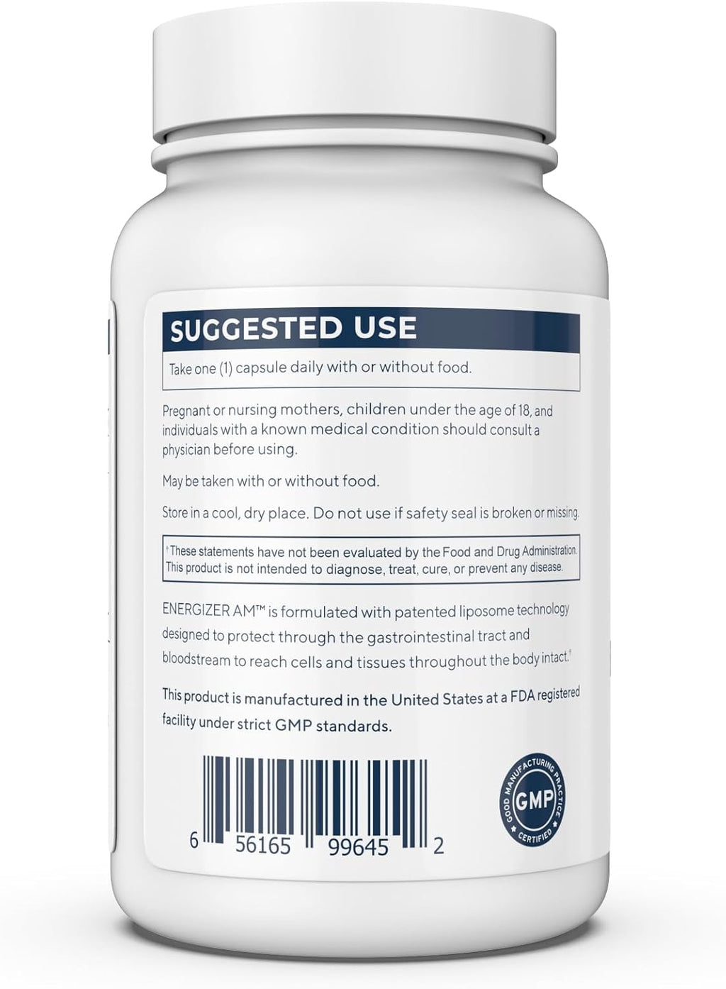 Energizer AM | Liposomal Resveratrol Hesperidin & Green Tea Supplement | 60 Capsules with Trans Resveratrol (65mg) Hesperidin (150mg) Green Tea Extract (35mg) - Non-GMO | Made in USA