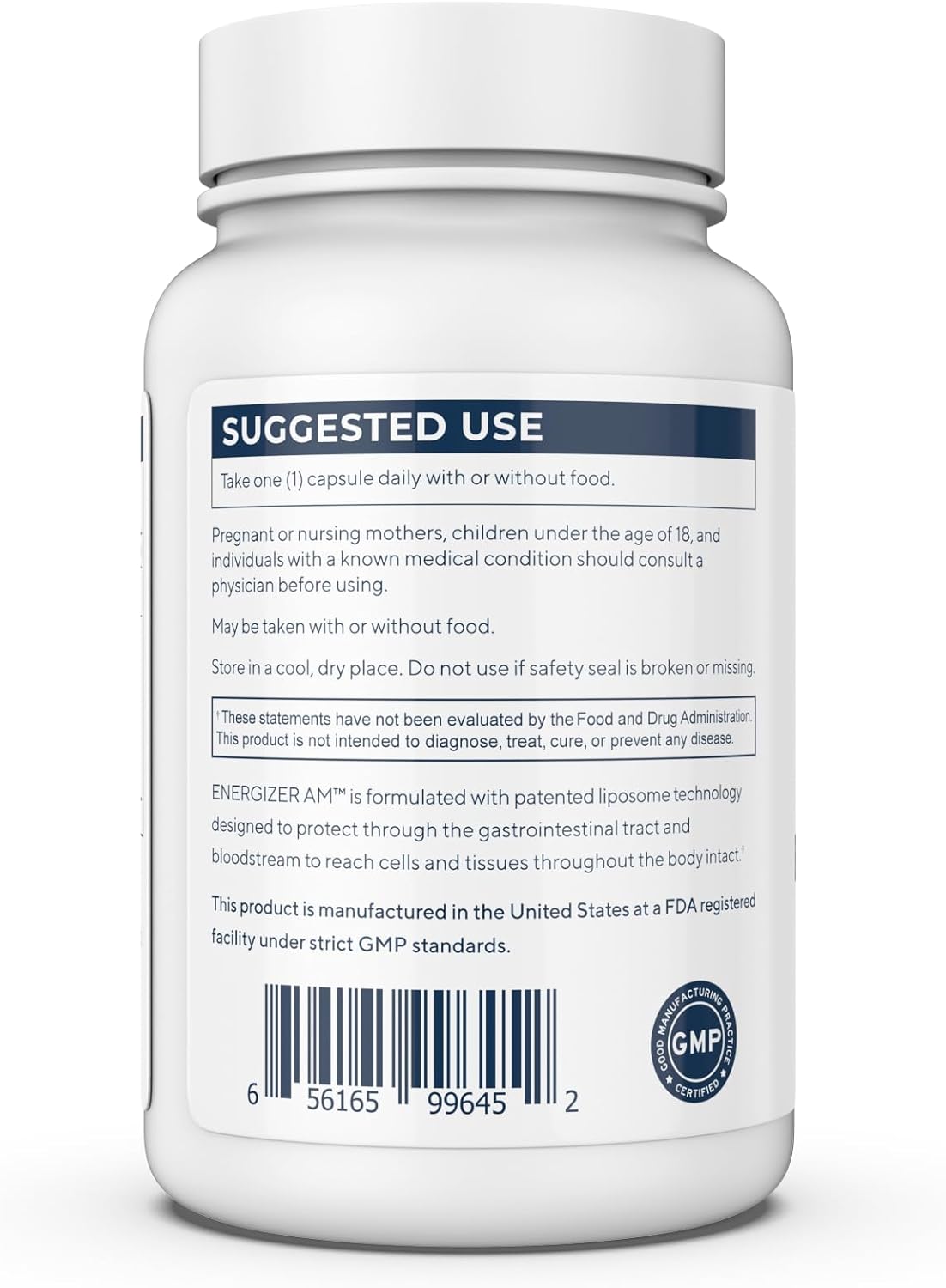 Energizer AM | Liposomal Resveratrol Hesperidin & Green Tea Supplement | 60 Capsules with Trans Resveratrol (65mg) Hesperidin (150mg) Green Tea Extract (35mg) - Non-GMO | Made in USA