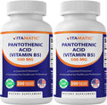Vitamatic Pantothenic Acid (Vitamin B5) 500 mg- 200 Capsules - 2 Pack