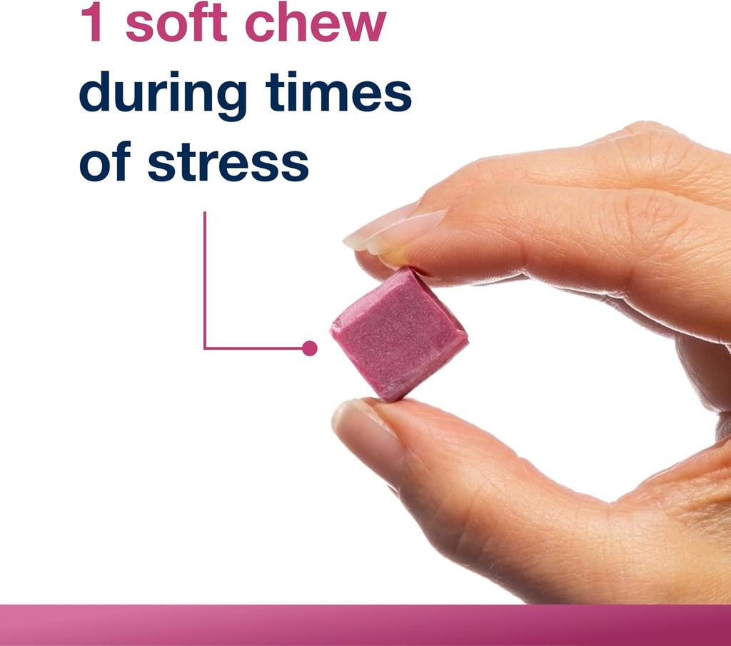 Metagenics HerWellness Rapid Stress Relief - Women's Stress Support Supplement with Saffron, L-Theanine & Vitamin B6* - Mixed Berry Flavor, 30 Soft Chews