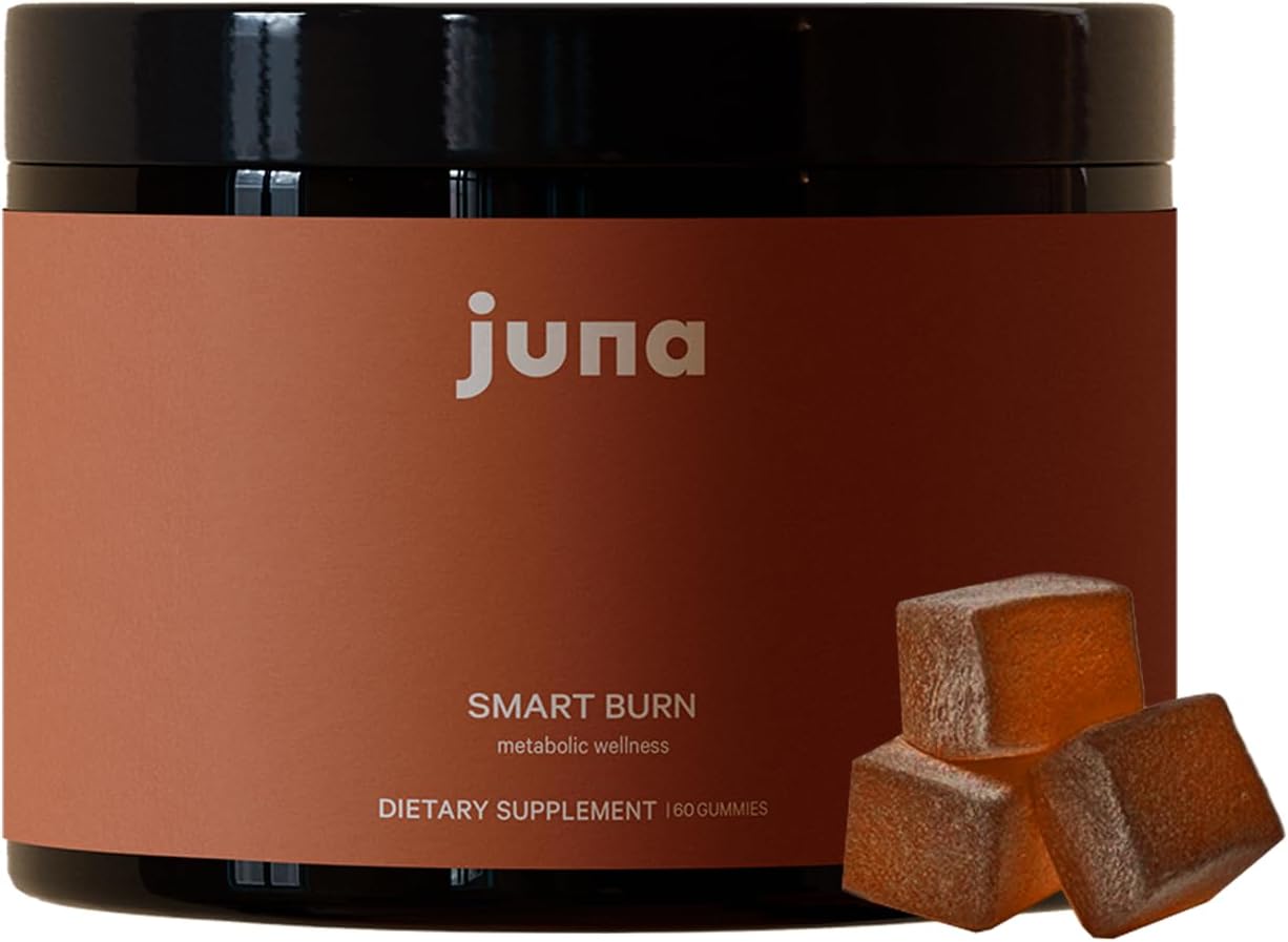 Juna Smart Burn Metabolism Gummies — Stimulant-Free Supplement Supports with Converting Fat into Fuel and Boosting Calorie Burn (60 Count) Tropical Citrus Flavor
