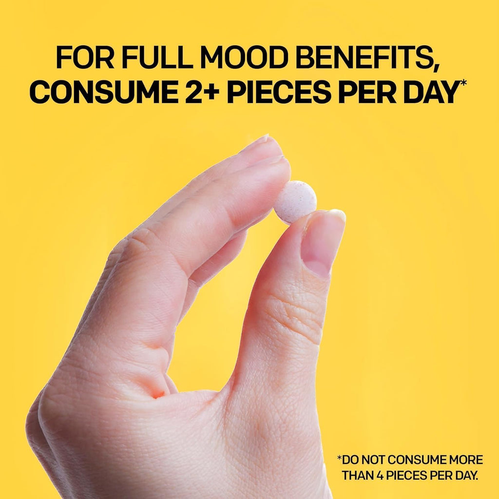 Saffron Supplement with Vitamin B3 - Mood Support Supplement - 14mg Saffron Extract & 62mg Vitamin B3 Niacin - Mood Bites for Stress Relief - Clinically Tested Affron - 30 Citrus Peach Chewables