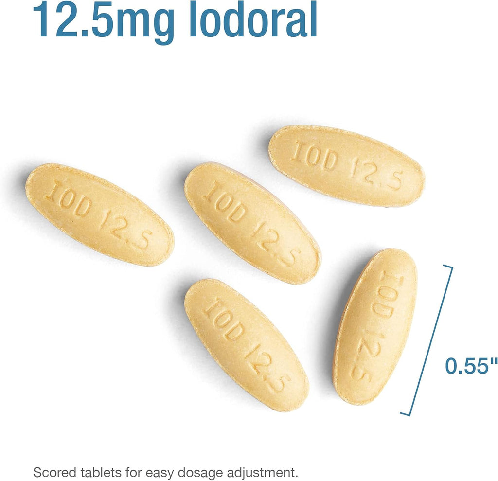 Optimox Iodoral 12.5 mg – Iodine Supplements for Thyroid Support, Potassium Iodide Tablets, Lugol Solution, Daily Vitamins and Minerals, High Potency Iodine Tablets – 180 Tablets 1-Pack
