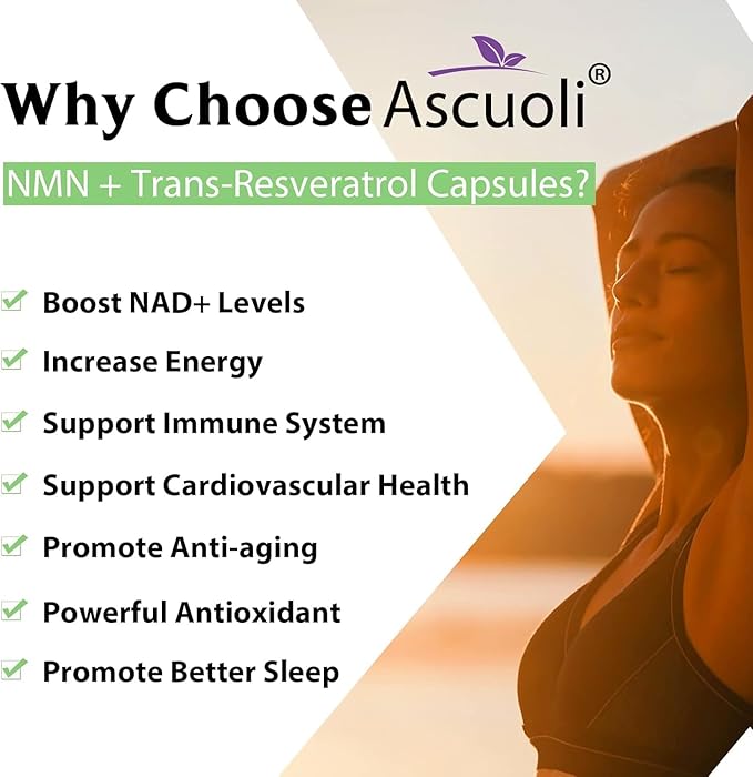Sublingual NMN 500mg + Trans-Resveratrol 400mg, 3-in-1 Advanced Formula 99% Pure NMN Resveratrol Supplement for Boost* NAD, Cell, Immune, Energy & Muscle, Anti-Aging, 120 Lozenges, 120-Day Supply