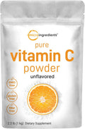 Pure Vitamin C Crystal Powder (Water Soluble Vitamin C 1000mg Per Serving), 1 KG (2.2 Pounds), Immune Vitamins and Strong Antioxidant, Pure Ascorbic Acid Powder Supplement