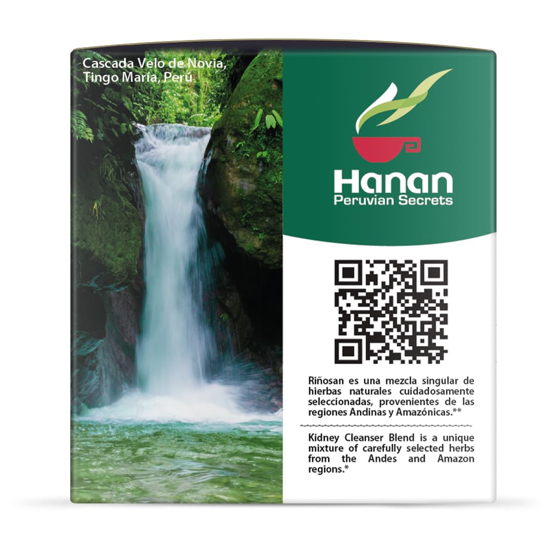Hanan Peruvian Secrets Rinosan Herbal Tea | 100% Natural Kidney Cleanse Aid Blend | 25 Tea Bags | Naturally Aids in Supporting Healthy Kidney and Urinary Tract Function - 3 Pack