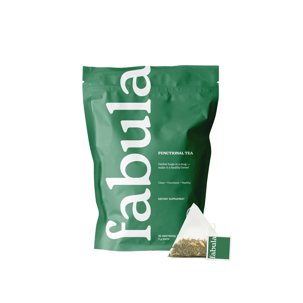 Fabula Menopause Herbal Tea – Organic Herbal Blend for Menopause Support, with Peppermint, Lemon Balm & Black Cohosh – Caffeine-Free, Stress Relief, 20 Biodegradable Sachets