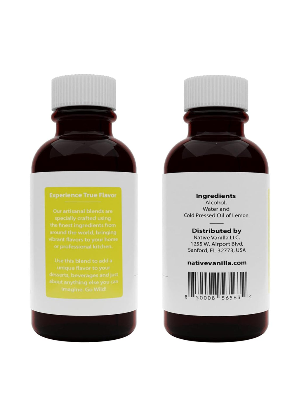 Native Vanilla - Pure Lemon Extract - 4 Fl Oz - Pure Flavors and Extracts - Perfect for Cooking, Baking, and Dessert Crafting