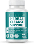 Herbal Cleanse Support - Botanicals & 11-Strain Probiotic Blend - Supports Digestion, Bowel Movements, Gut Balance & Regularity - 60 Veggie Capsules