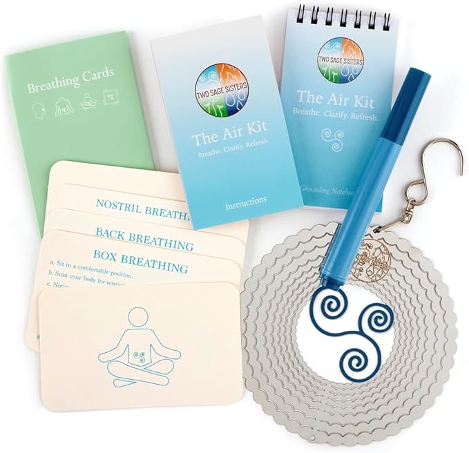 The Air Kit - Breathe Away Negative Thoughts for Stress Relief and Healing - Give The Gift of Peace of Mind - Self Care Kit by Two Sage Sisters