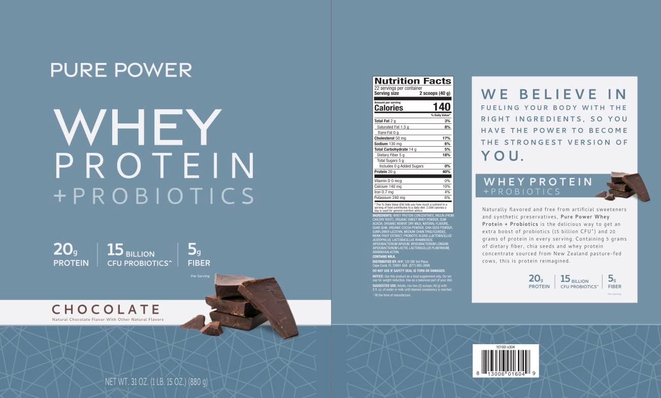 Dr. Mercola Pure Power Protein, Chocolate, 0.5 Ounce