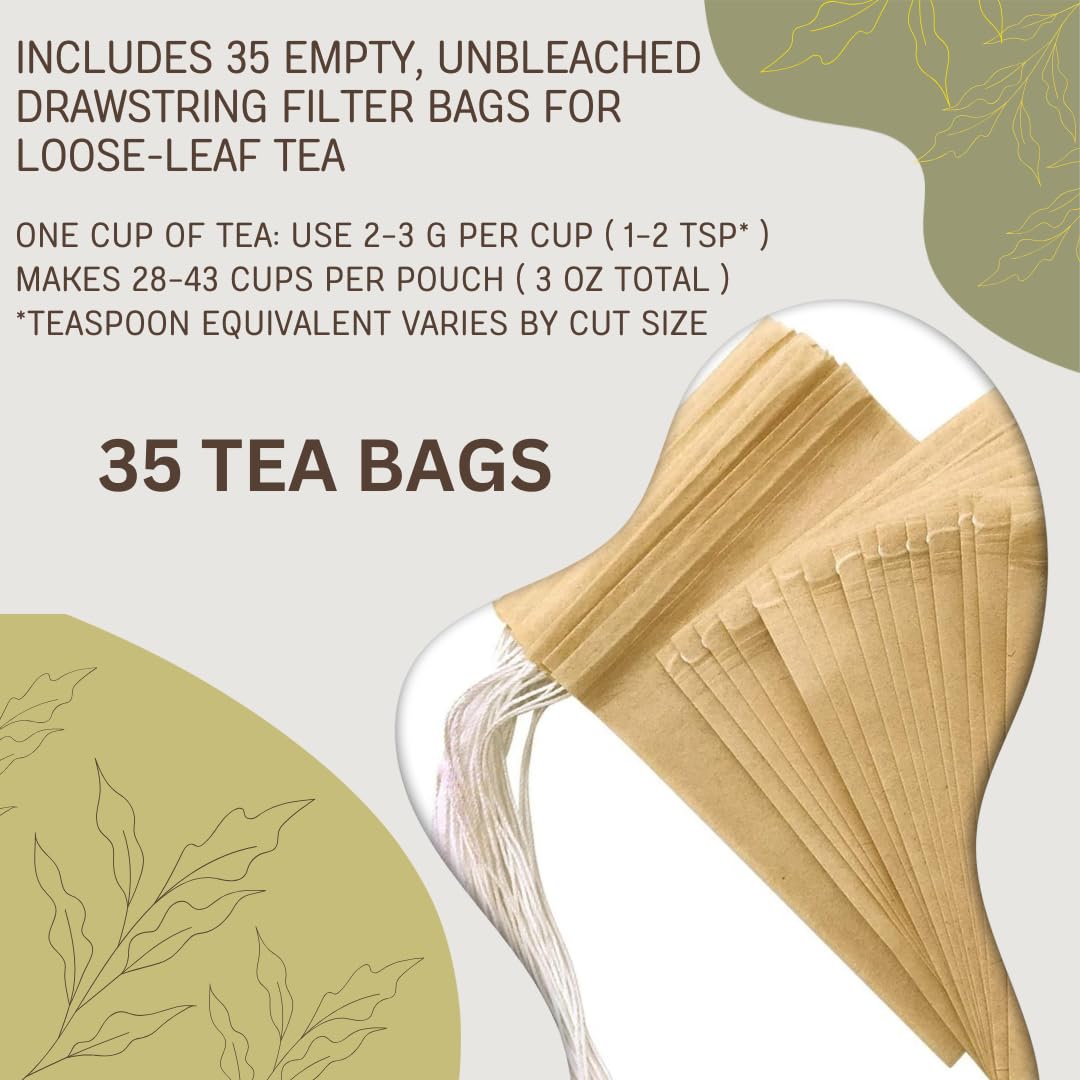 GERD Relief Herbal Tea: 8-Digestive Herb Blend, Natural Acid Reflux & Heartburn Aid, Pre/Post Meal Support, 3oz with 35 Bags