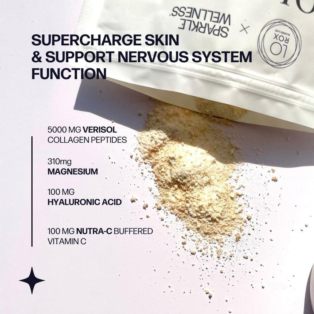 Collagen Magnesium Rest + Restore (Ginger Lime) [30 Serves] | VERISOL Bioactive Collagen Peptides, Magnesium Glycinate & Taurate Salts | Lauren Roxburgh Rest + Restore | Calming Nightly Beauty Routine