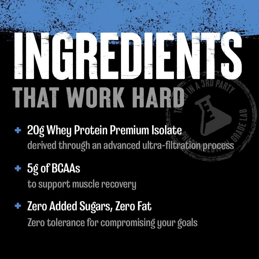 Clear Whey Isolate Protein Powder - Easy to Digest and Mix, 5g BCAA, Deliciously Juicy, Refreshing Anytime Drink for Men and Women, Blueberry Acai 500g (20 Servings)