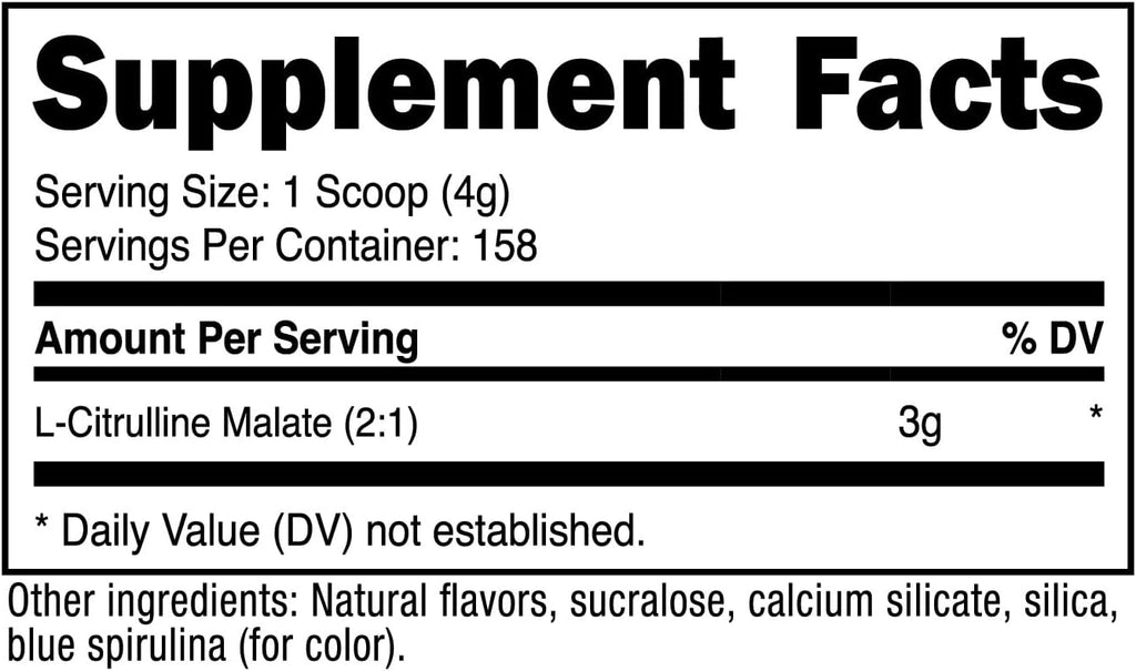 Nutricost L-Citrulline Malate 2:1 (600 Grams) (Blue Raspberry)